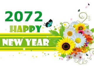 Download Happy New Year 2072 Cards Blue